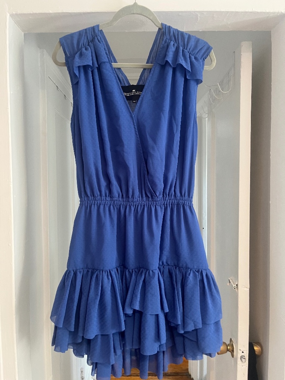 Designer remix/charlotte eskildsen royal blue dress EUC